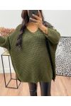 CHUNKY KNIT SWEATER AH250036 MILITARY GREEN