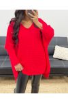 CHUNKY KNIT SWEATER AH250036 RED