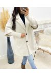 COAT WITH MESH SLEEVE LINING AH250059 ECRU