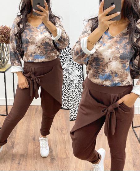 CHOCOLATE AH250068 DRAPED PANTS