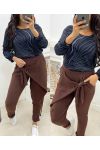 CHOCOLADE AH250068 GEDRAPEERDE BROEK