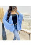 LARGE KNIT VEST WITH POCKET AH250120 SKY BLUE