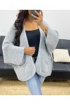 LARGE KNIT VEST POCKET AH250120 GREY