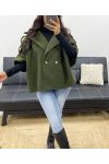 MILITARY GREEN AH250097 BUTTON COAT