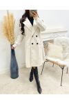 BRAIDED KNIT SLEEVE COAT AH250061 ECRU