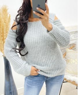 PULLOVER EPAULES DENUDEES AH250167 GRIS