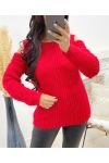 OFF-THE-SHOULDER SWEATER AH250167 RED