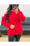 OFF-THE-SHOULDER SWEATER AH250167 RED