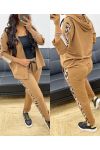 LEOPARD JACKET ZIP + PANTS SET AH250130 CAMEL