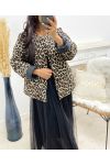 STEPPJACKE AH250145 LIGHT LEOPARD