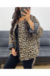 CHAQUETA ACOLCHADA AH250145 LEOPARDO CLARO