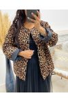 STEPPJACKE AH250145 DARK LEOPARD