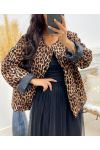 STEPPJACKE AH250145 DARK LEOPARD