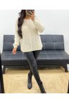 SOFT CABLE KNITTED SWEATER AH250150 BEIGE