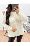 SOFT CABLE KNITTED SWEATER AH250150 BEIGE