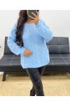 SOFT CABLE KNITTED JUMPER AH250150 SKY BLUE