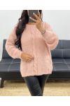 SOFT CABLE KNIT SWEATER AH250150 PINK