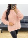 SOFT CABLE KNIT SWEATER AH250150 PINK