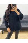 SOFT CABLE KNIT SWEATER AH250150 BLACK