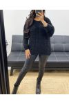 SOFT CABLE KNIT SWEATER AH250150 BLACK