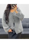 SWEATER KNOT CARDIGAN AH250141 GREY