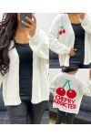 CHERRY ADDICTED VEST AH250160 WHITE