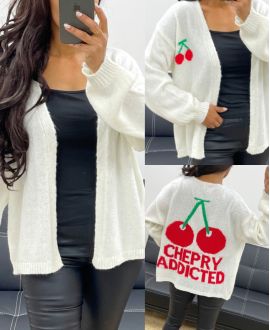 CHALECO CHERRY ADDICTED AH250160 BLANCO