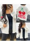 CHERRY ADDICTED AH250160 BEIGE CARDIGAN