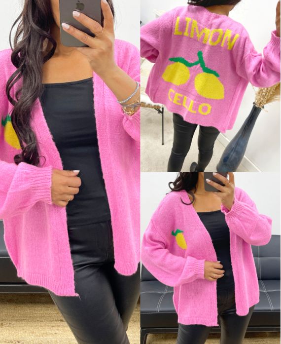 LIMONCELLO AH250179 PINK CARDIGAN