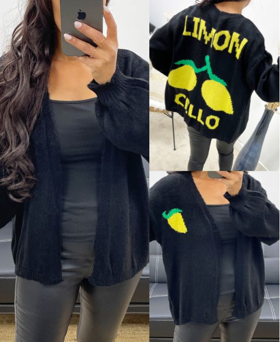 LIMONCELLO AH250179 CARDIGAN NERO