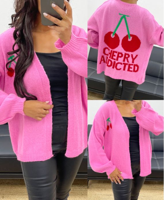 GILET ROSA CHERRY ADDICTED AH250160