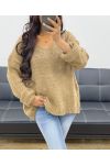 OVERSIZE-STRICKPULLOVER AH250027 CAMEL