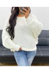 KNIT PULLOVER AH250191 WHITE