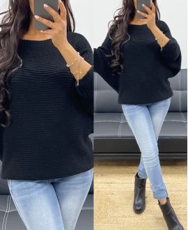 KNITTED PULLOVER AH250191 BLACK