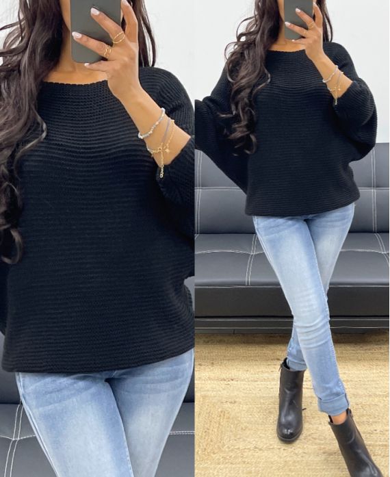 KNITTED PULLOVER AH250191 BLACK