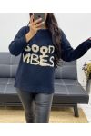 GOOD VIBES JUMPER AH250264 NAVY BLUE