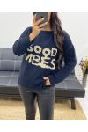 GOOD VIBES JUMPER AH250264 NAVY BLUE