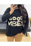 GOOD VIBES PULLOVER AH250264 BLACK