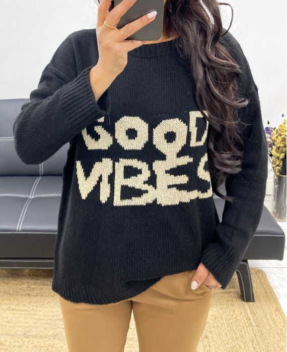 GOOD VIBES PULLOVER AH250264 BLACK