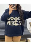 GOOD VIBES JUMPER AH250264 NAVY BLUE