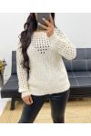 OPENWORK PULLOVER AH250258 BEIGE