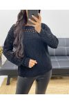 OPENWORK SWEATER AH250258 BLACK