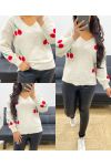 CHERRY SWEATER AH250240 BEIGE