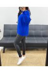 SOFT OPENWORK SWEATER AH885 ROYAL BLUE