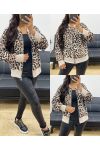 CHAQUETA AH250255I2 LEOPARDO CON CREMALLERA