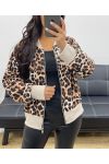 CHAQUETA AH250255I3 LEOPARDO CON CREMALLERA