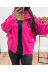 2-POCKET ZIP-UP JACKET AH250245 FUSHIA