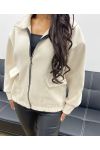 2-POCKET ZIPPED JACKET AH250245 BEIGE