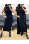 SLEEVELESS KNITTED DRESS AH250234 BLACK