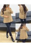 PULL-TUNIC + LEOPARD OPEN BACK BROCHON AH250282 CAMEL